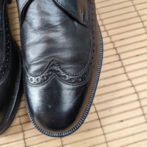 BALLY of Switzerland Vasano Fullerton Mens Single Monk Strap Wingtip Black leath - Picture 7 of 10